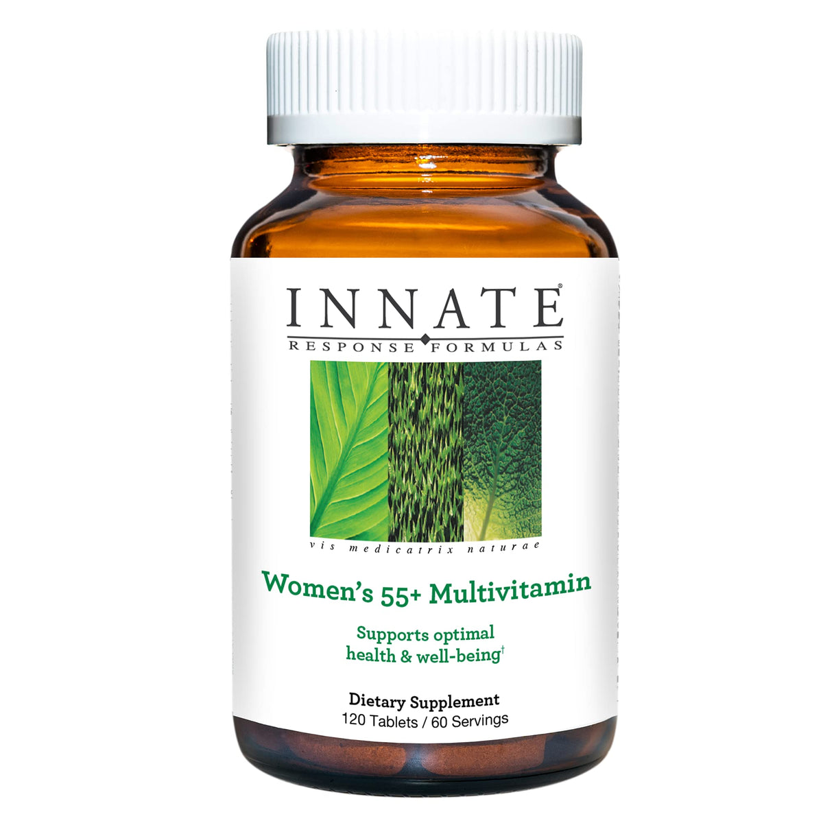 Innate Response Formulas Women's 55+ multivitamin bottle front view for daily nourishment.