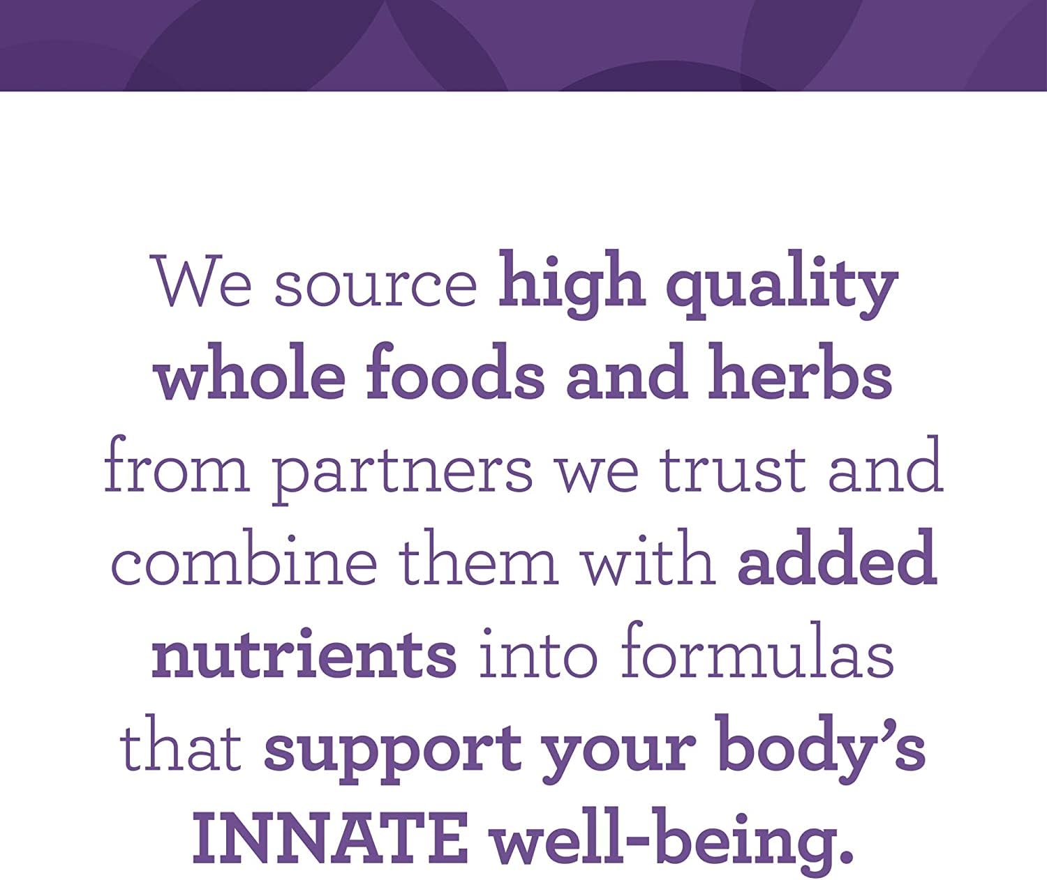 Innate Response vegetarian tablets suitable for plant-based routines