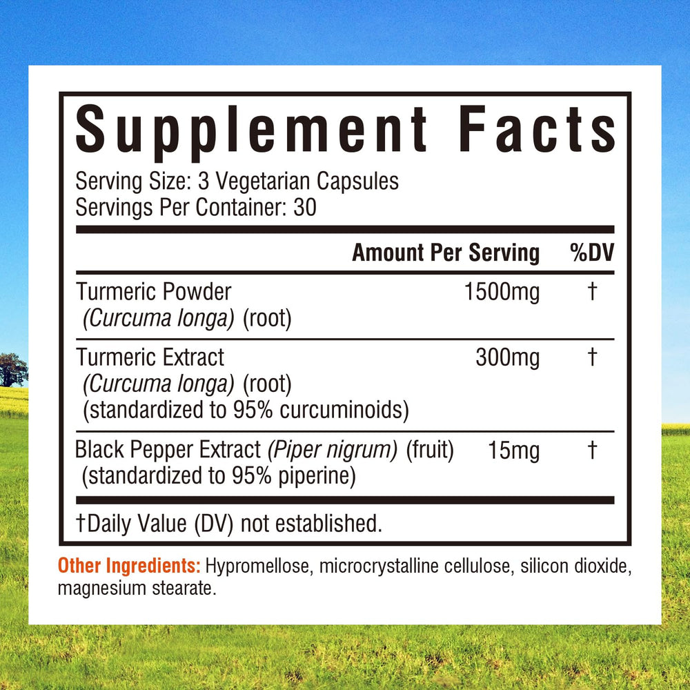 Innate Vitality turmeric capsules in blister pack emphasizing enhanced absorption.