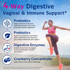 Innate Vitality cranberry illustration emphasizes urinary health and immune support.