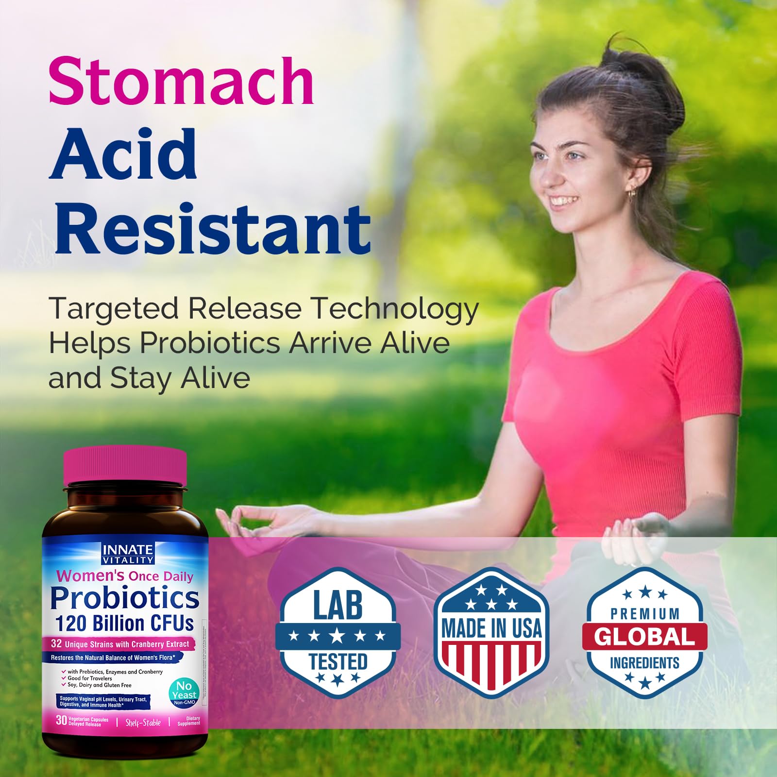 Innate Vitality digestive enzymes graphic highlights enhanced digestion support.