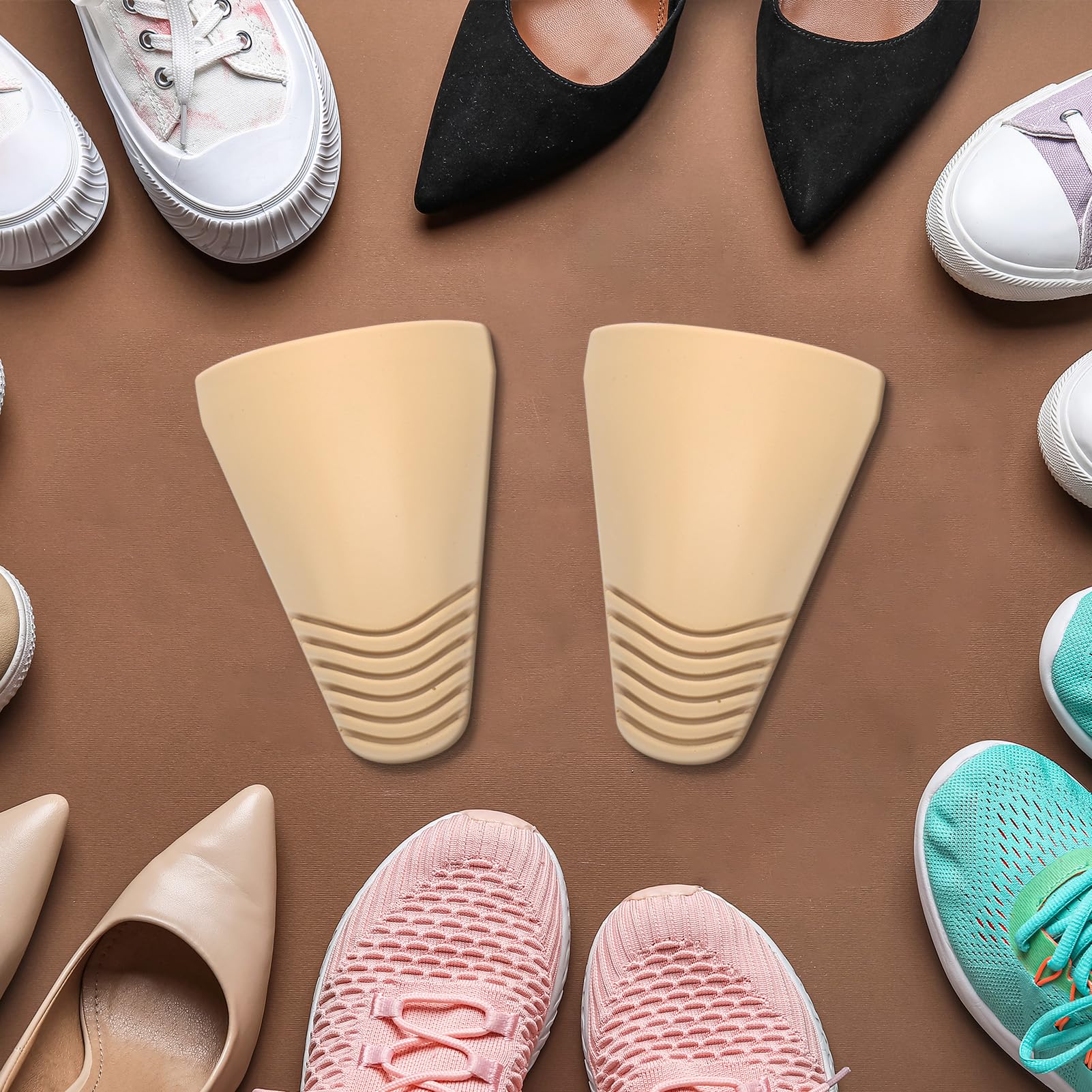 Innconee toe cushions compatible with casual and dress shoes for versatile wear