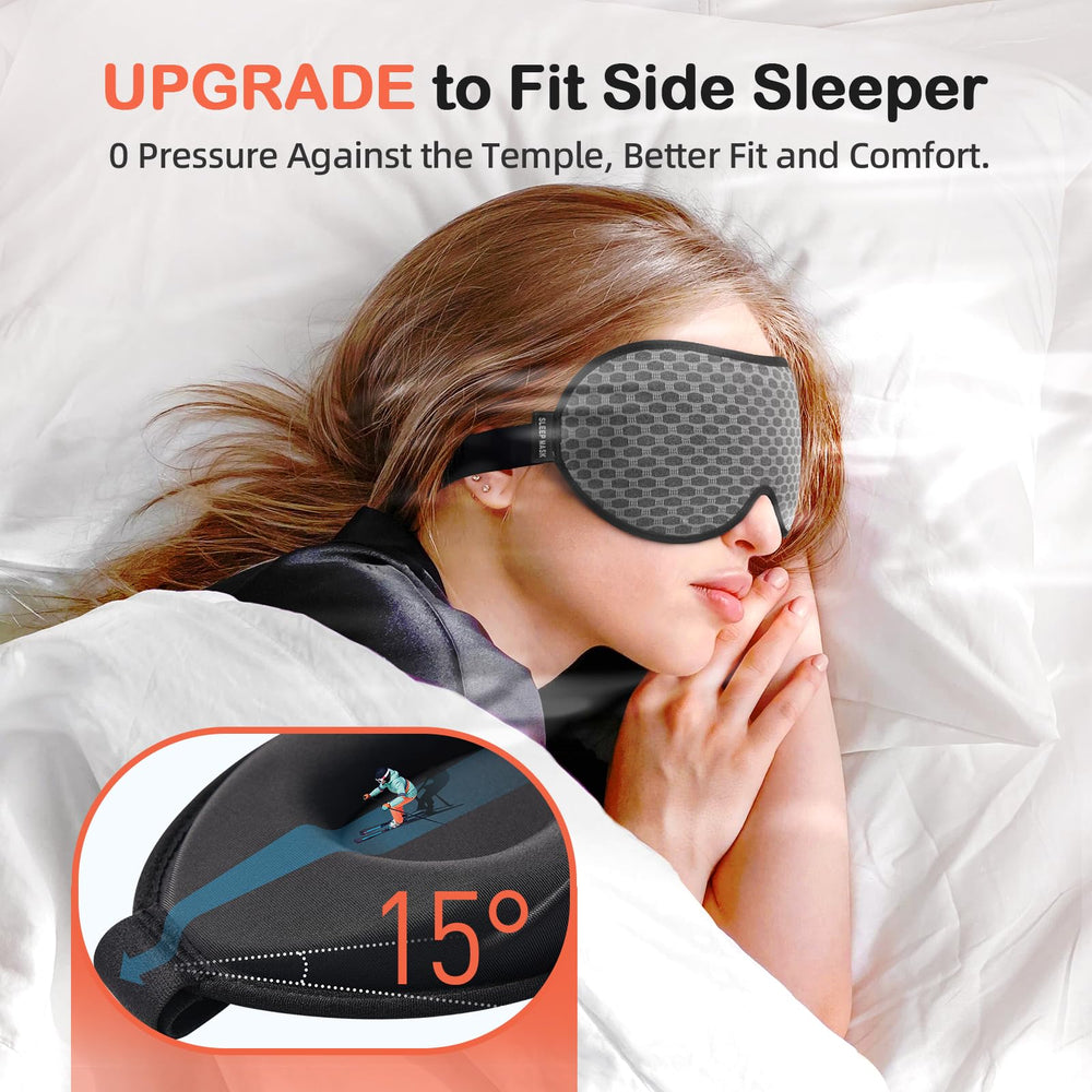 INNELO light blocking sleep mask with nose bridge for full darkness