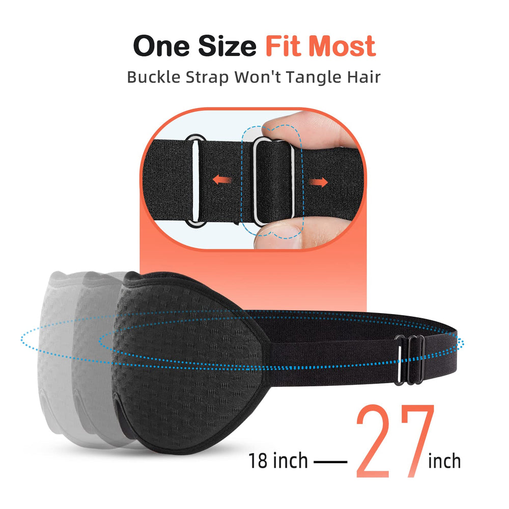 INNELO airplane-friendly blindfold for travel blocks light during flights and naps.