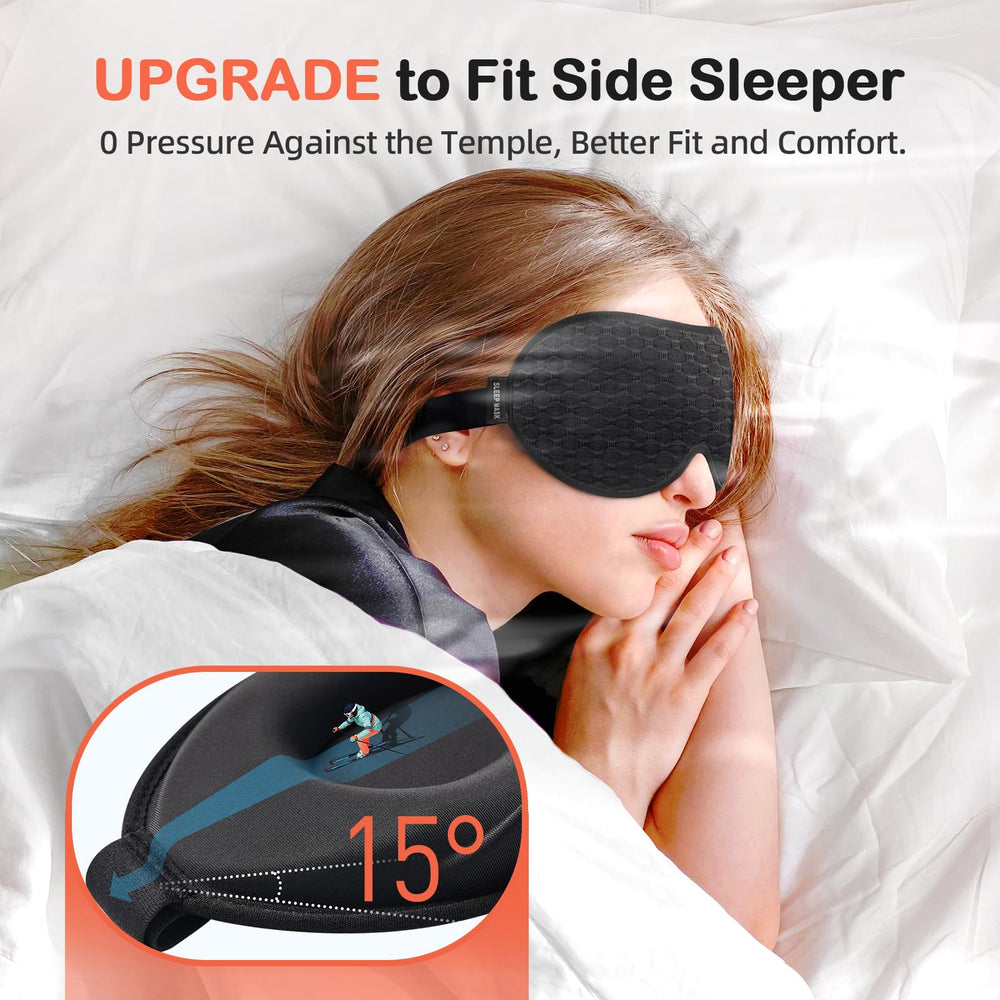INNELO sleep mask nose-bridge hollow provides adaptive fit for all noses and no light leaks.