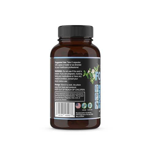 Inner Bounty Focus bottle side view highlighting sturdy packaging and label