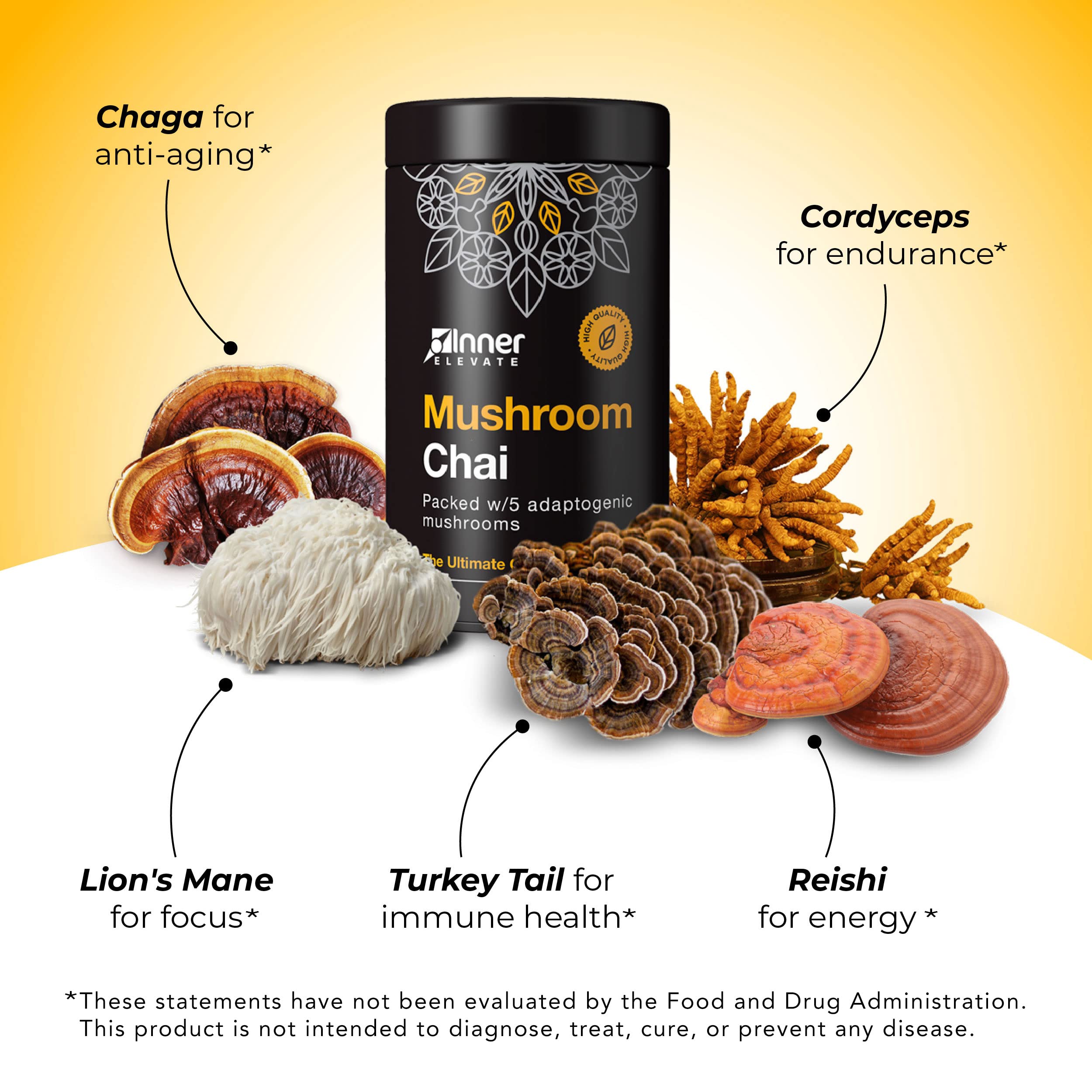 Inner Elevate chai spices like cinnamon and ginger enhance flavor