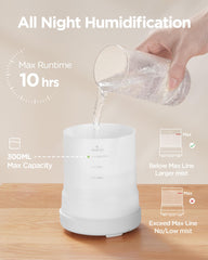 InnoGear 300ml diffuser with LED light displaying seven mood colors.