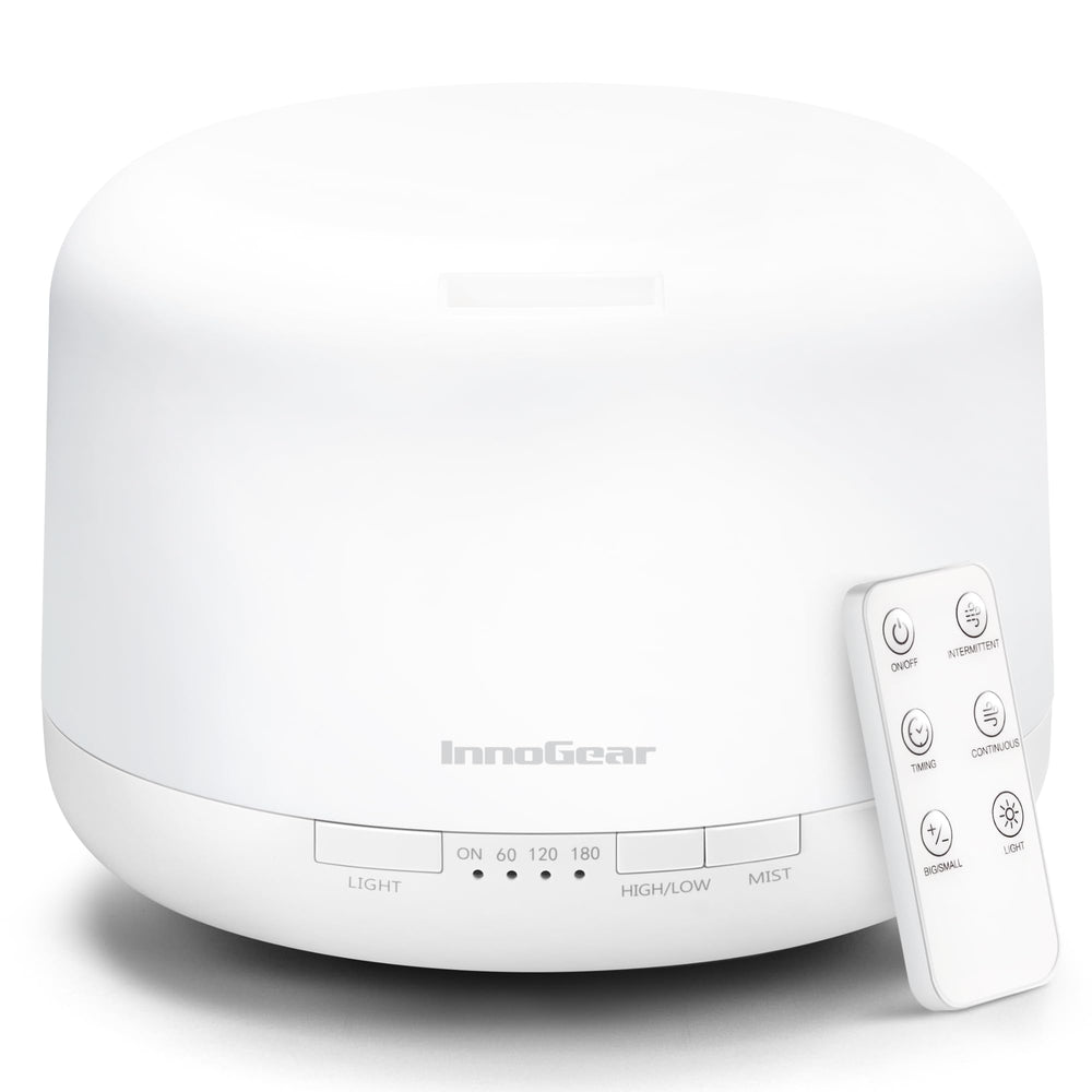 InnoGear 500ml diffuser with remote control for easy room comfort.