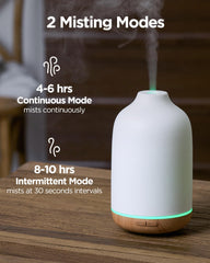 InnoGear ceramic diffuser water tank view demonstrates clean mist and safety features.