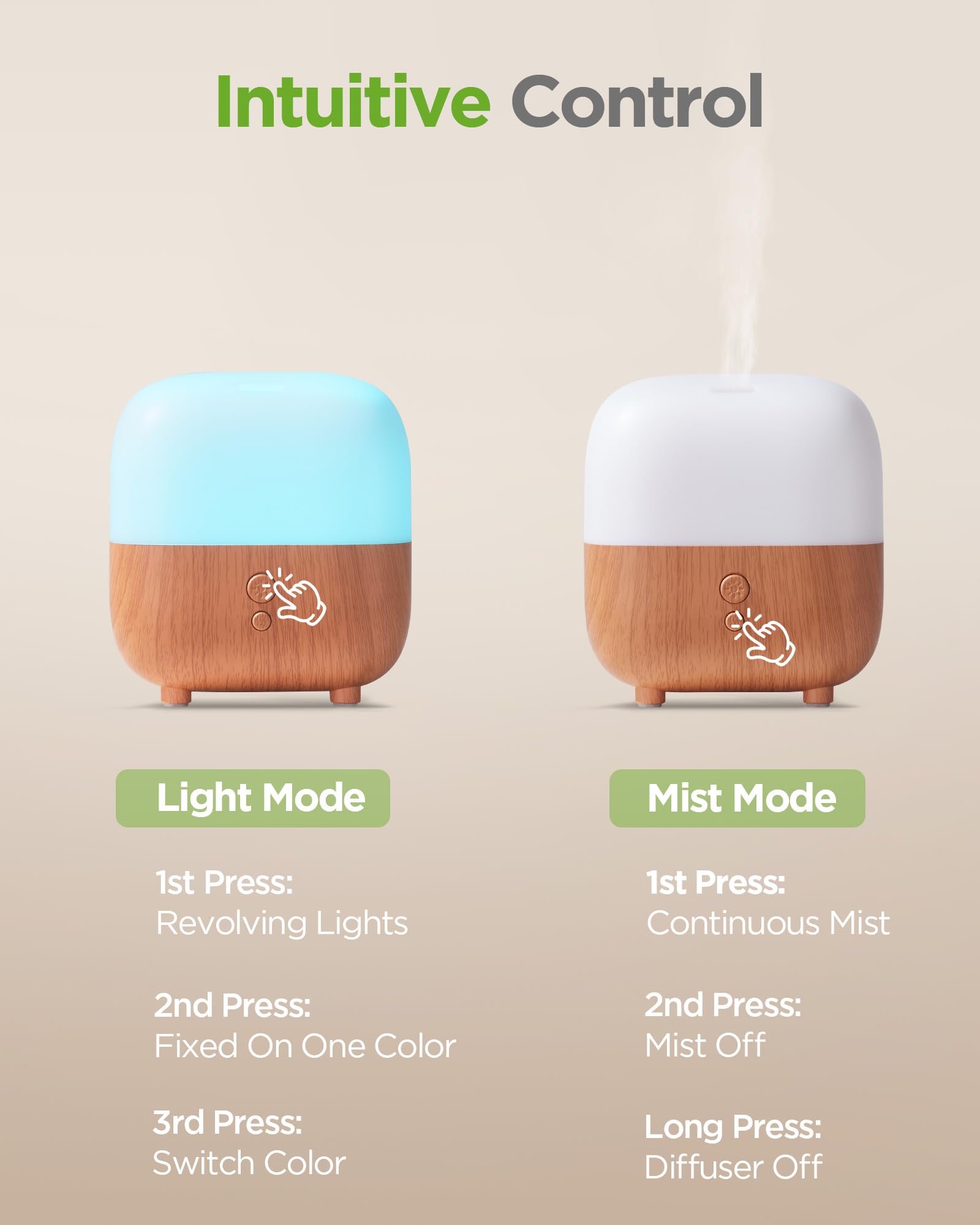 InnoGear compact diffuser fits small spaces like a desk or shelf