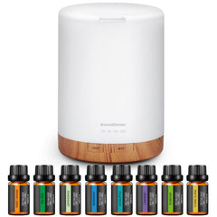 InnoGear 300ml diffuser capacity for extended use and steady mist in any room.