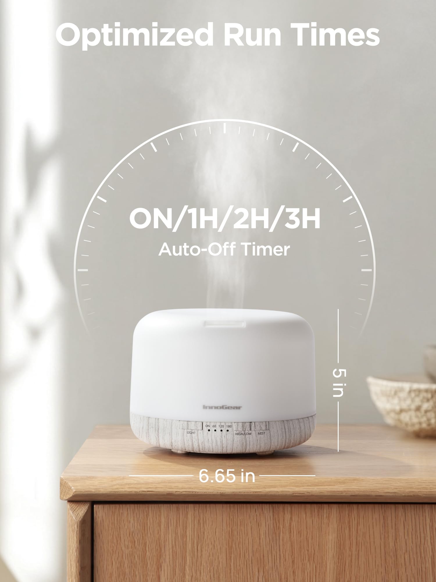InnoGear diffuser with ambient LED light to enhance mood