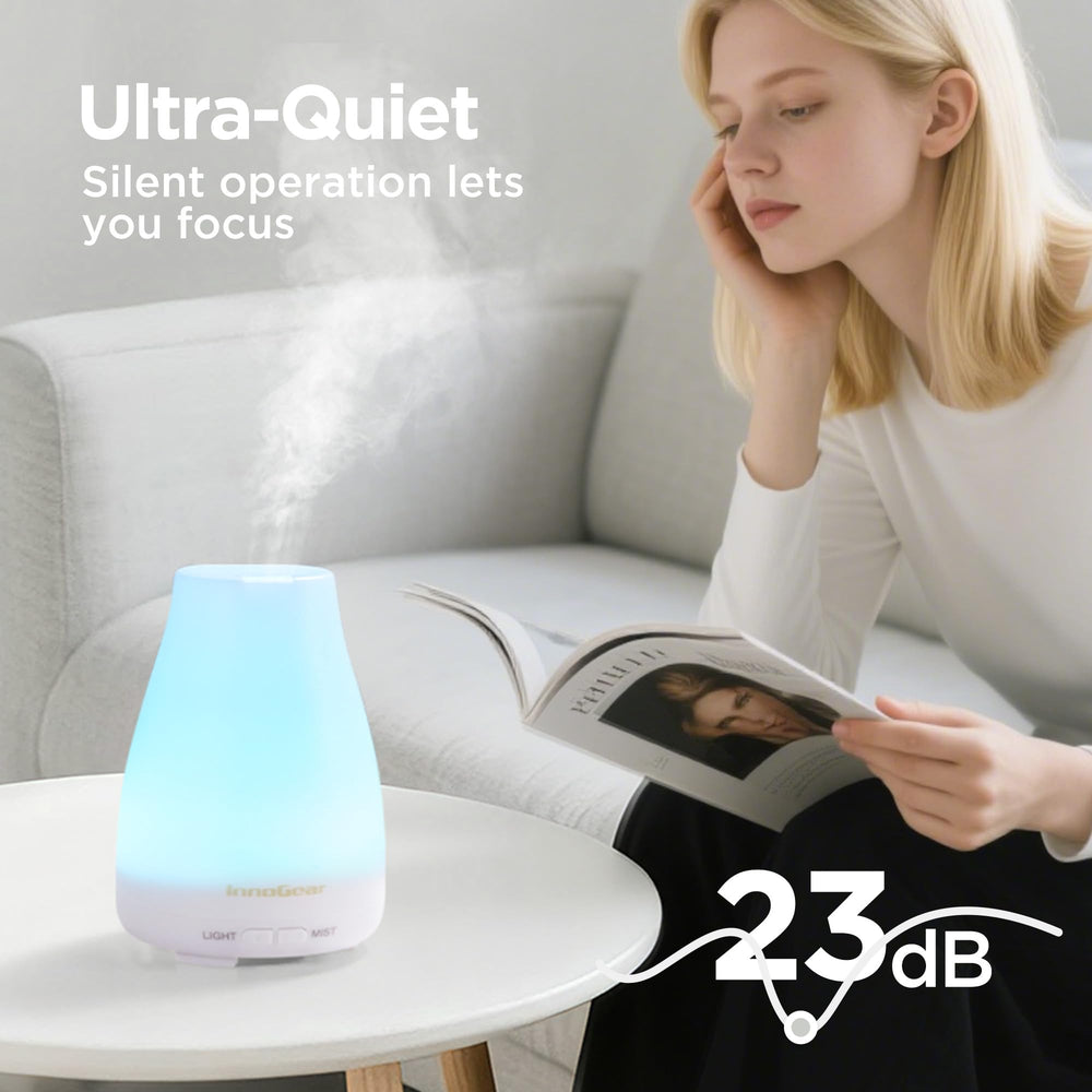 InnoGear diffuser continuous mist mode delivering steady scent