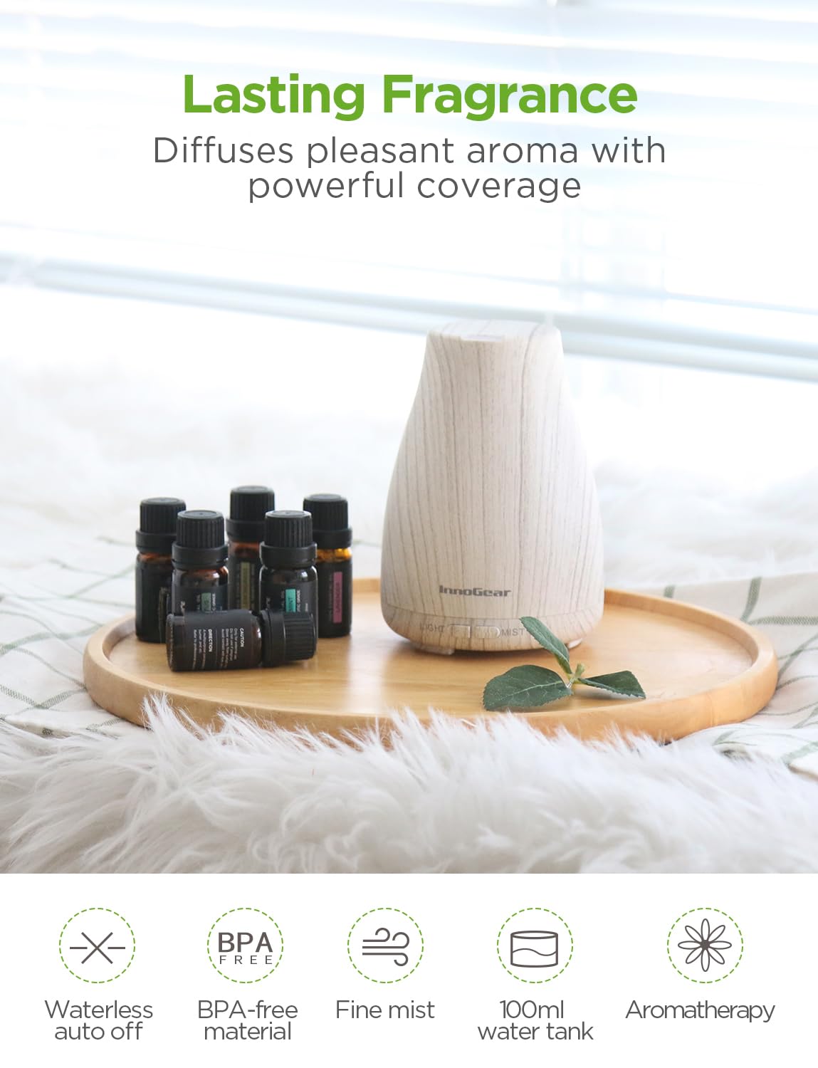 InnoGear gift-packaging highlights a thoughtful aromatherapy gift set