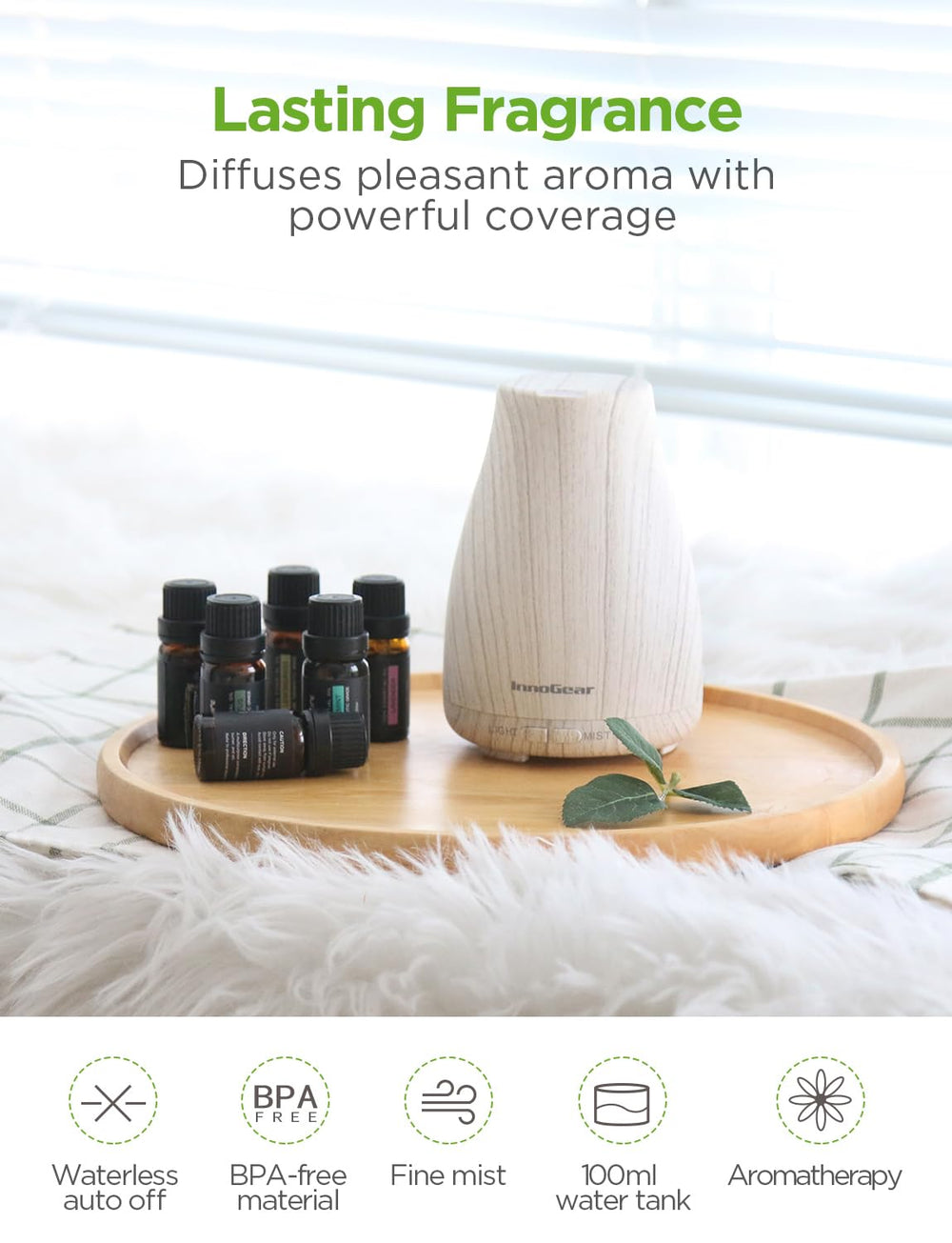 InnoGear gift-packaging highlights a thoughtful aromatherapy gift set