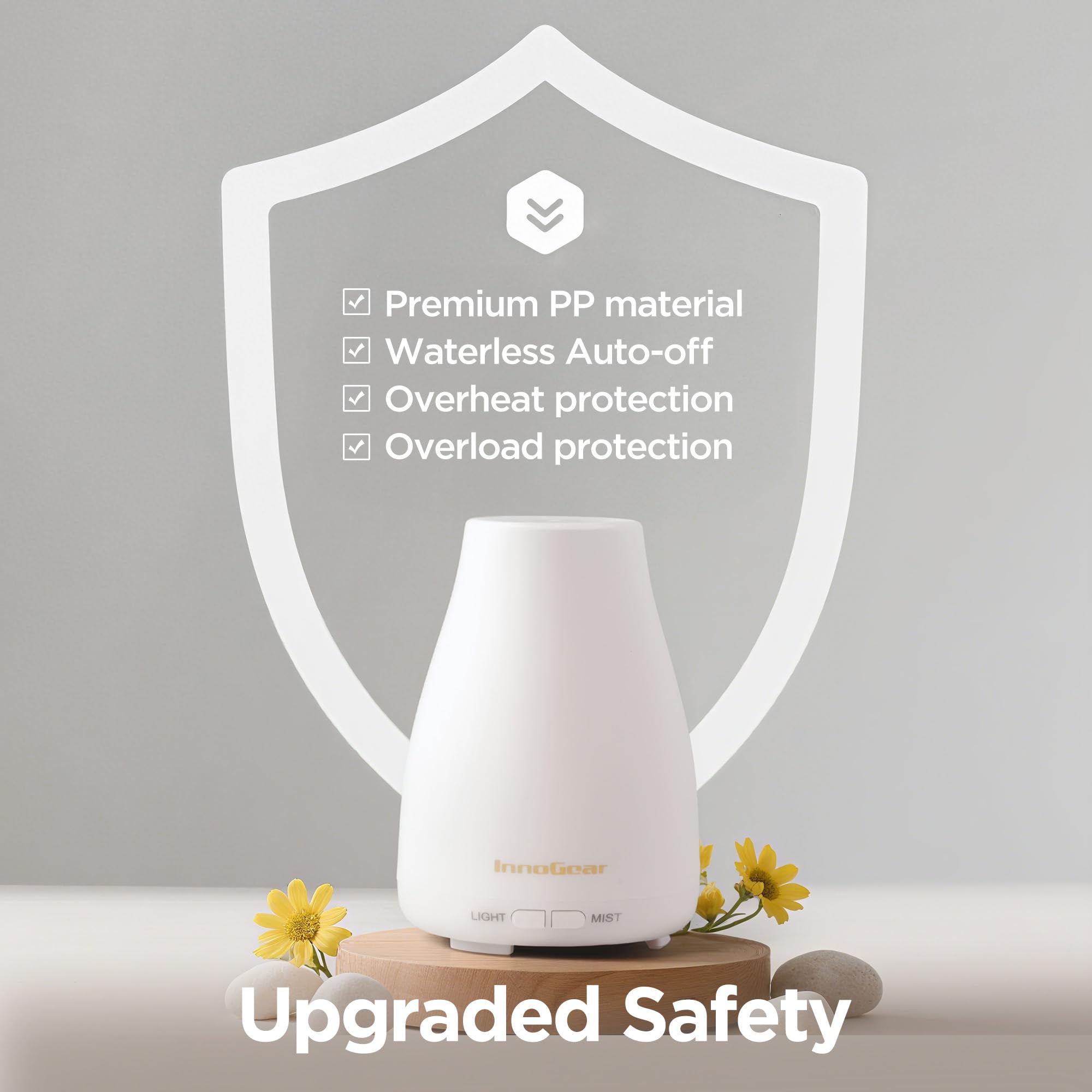InnoGear diffuser operates quietly to preserve peaceful spaces