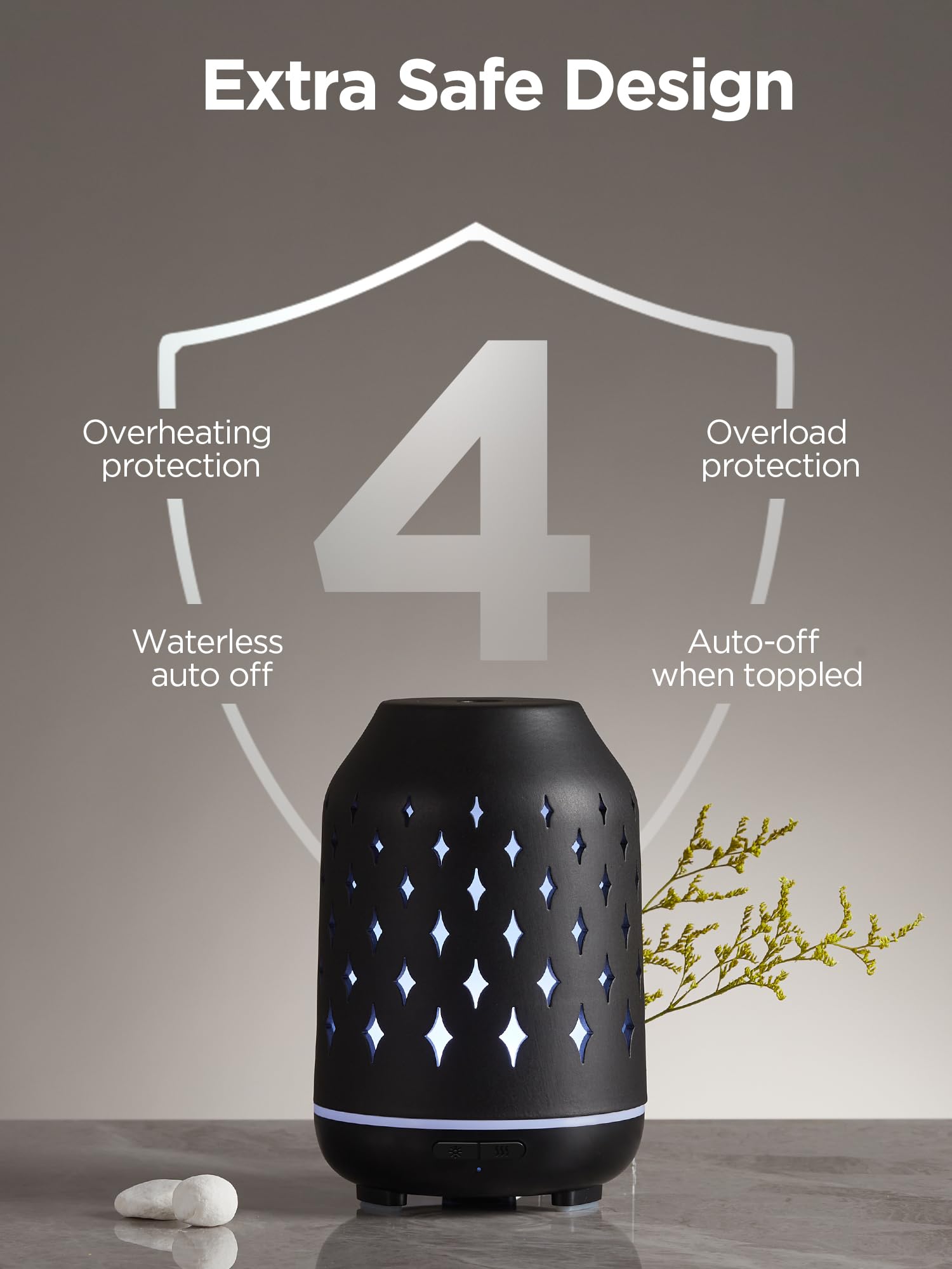 InnoGear diffuser featuring seven mood lights creates a customizable room ambiance.