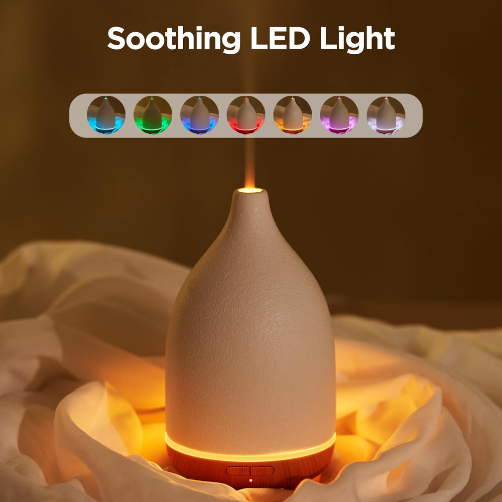 InnoGear ceramic diffuser design reduces dripping noise for quiet operation.