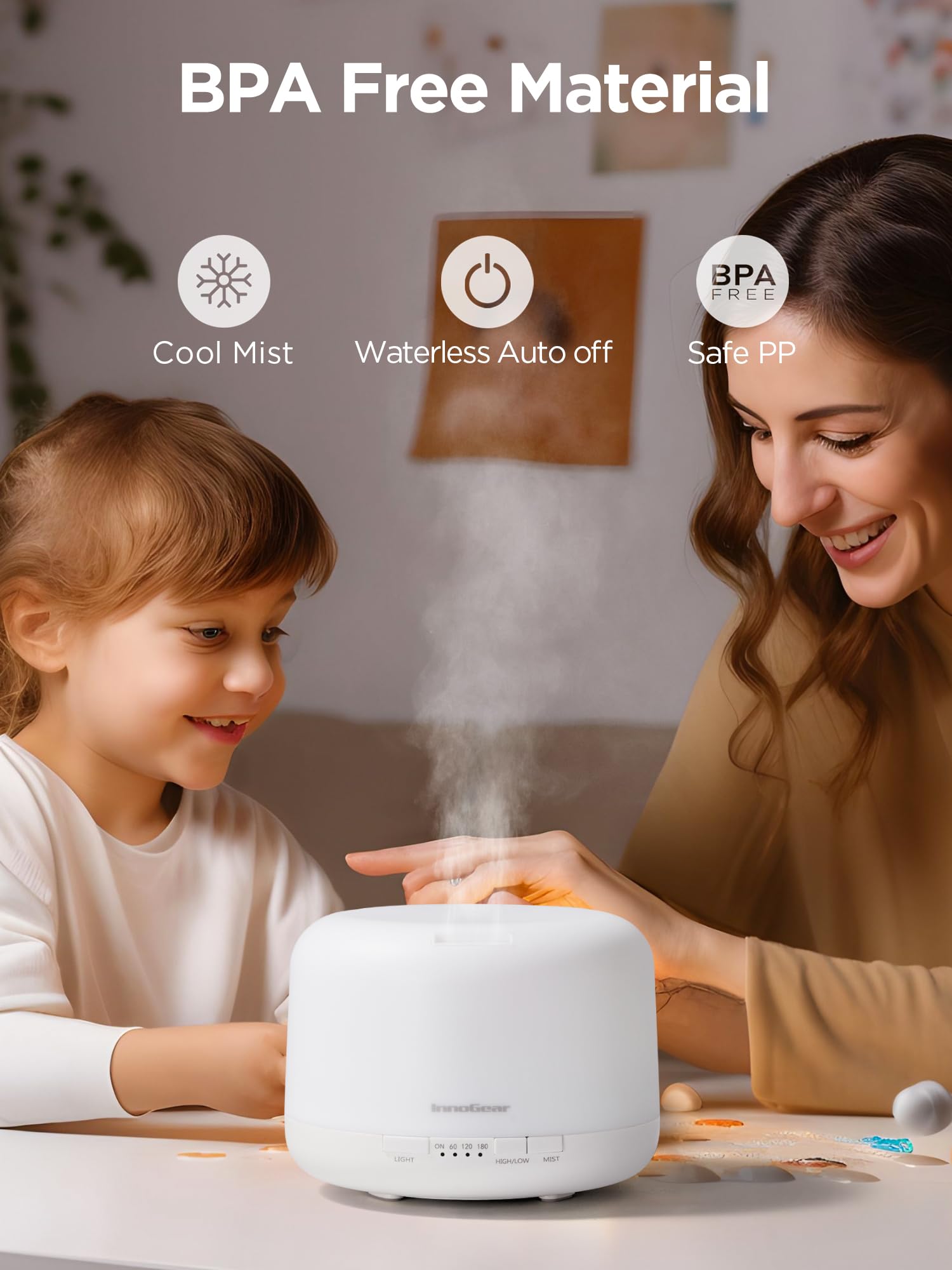 InnoGear diffuser white finish suits modern spaces.