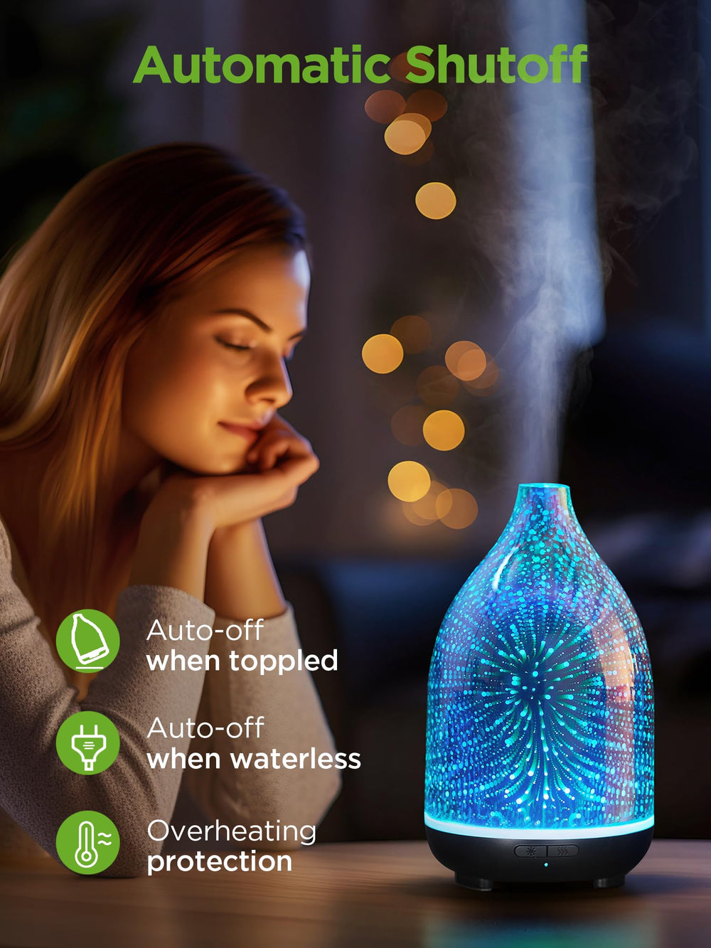 InnoGear diffuser auto-shut-off for safe, worry-free use