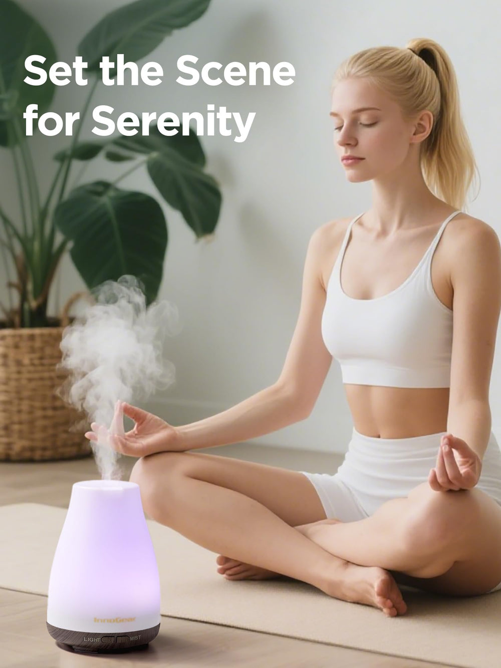 InnoGear essential oil diffuser with auto-off enhances safety and peace of mind.