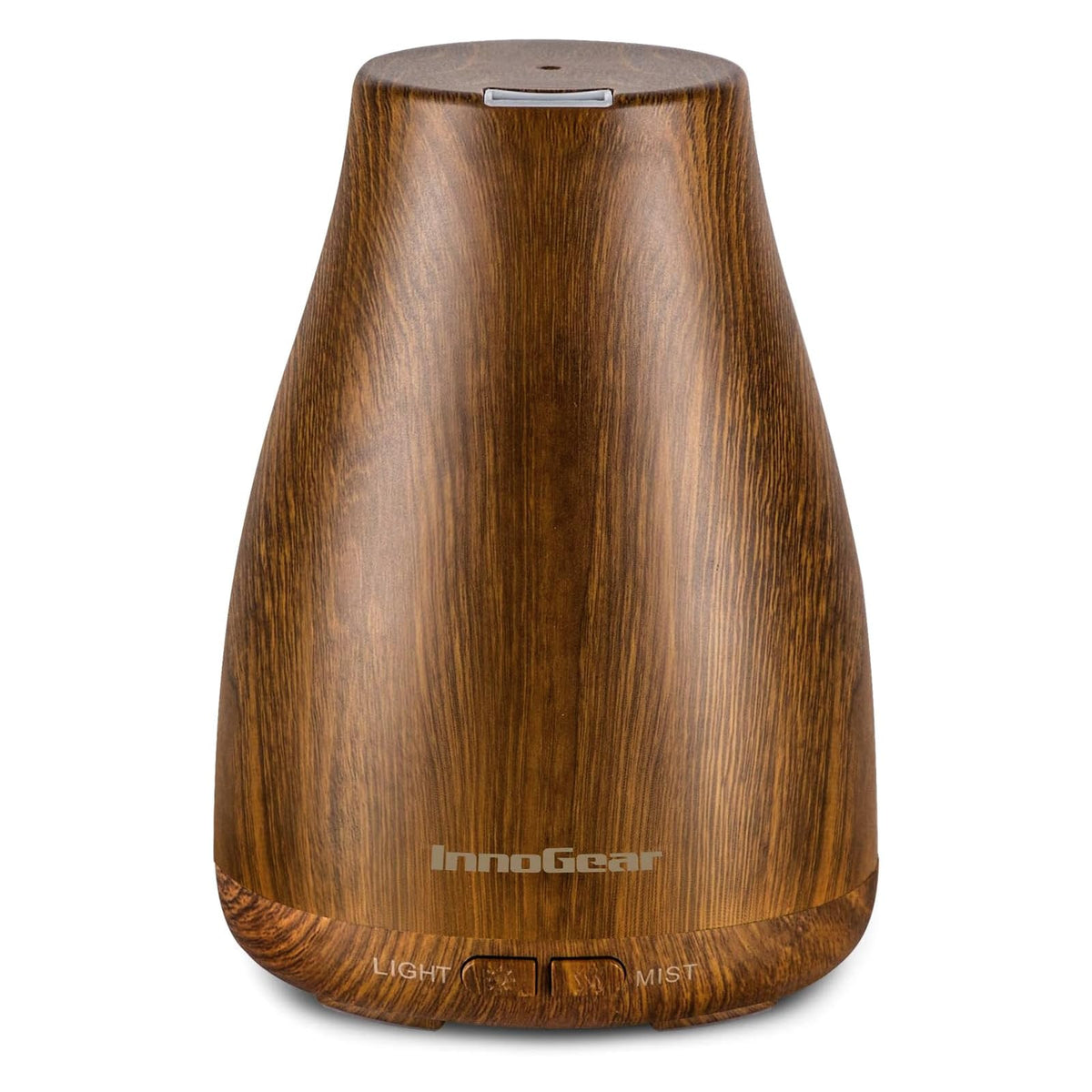 InnoGear essential oil diffuser bronze top view; ideal for compact spaces