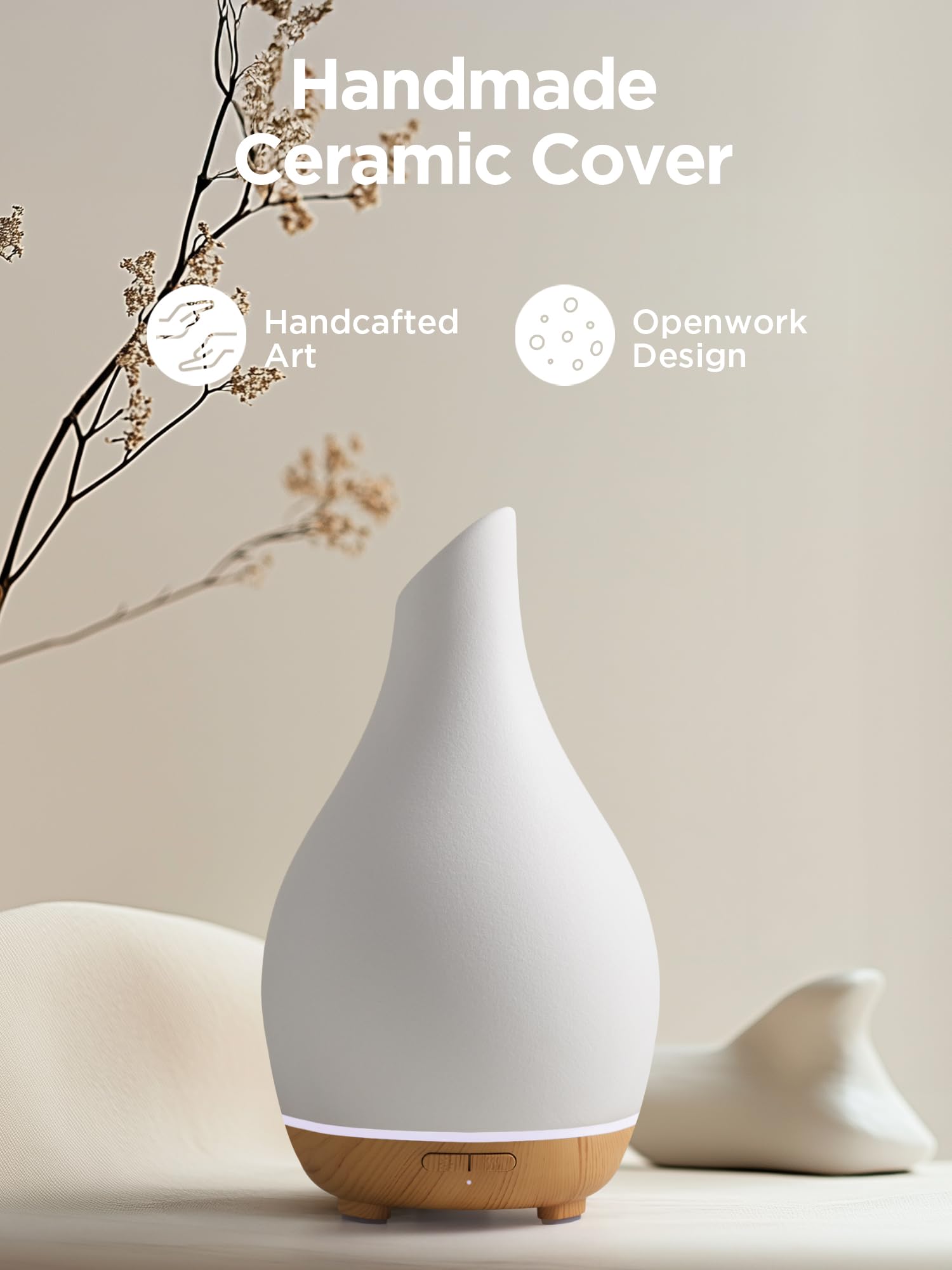 InnoGear diffuser intermittent mode, long-lasting humidity for restful nights.
