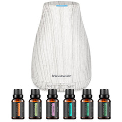 InnoGear Essential Oil Diffuser in grey wood grain for a calming ambiance