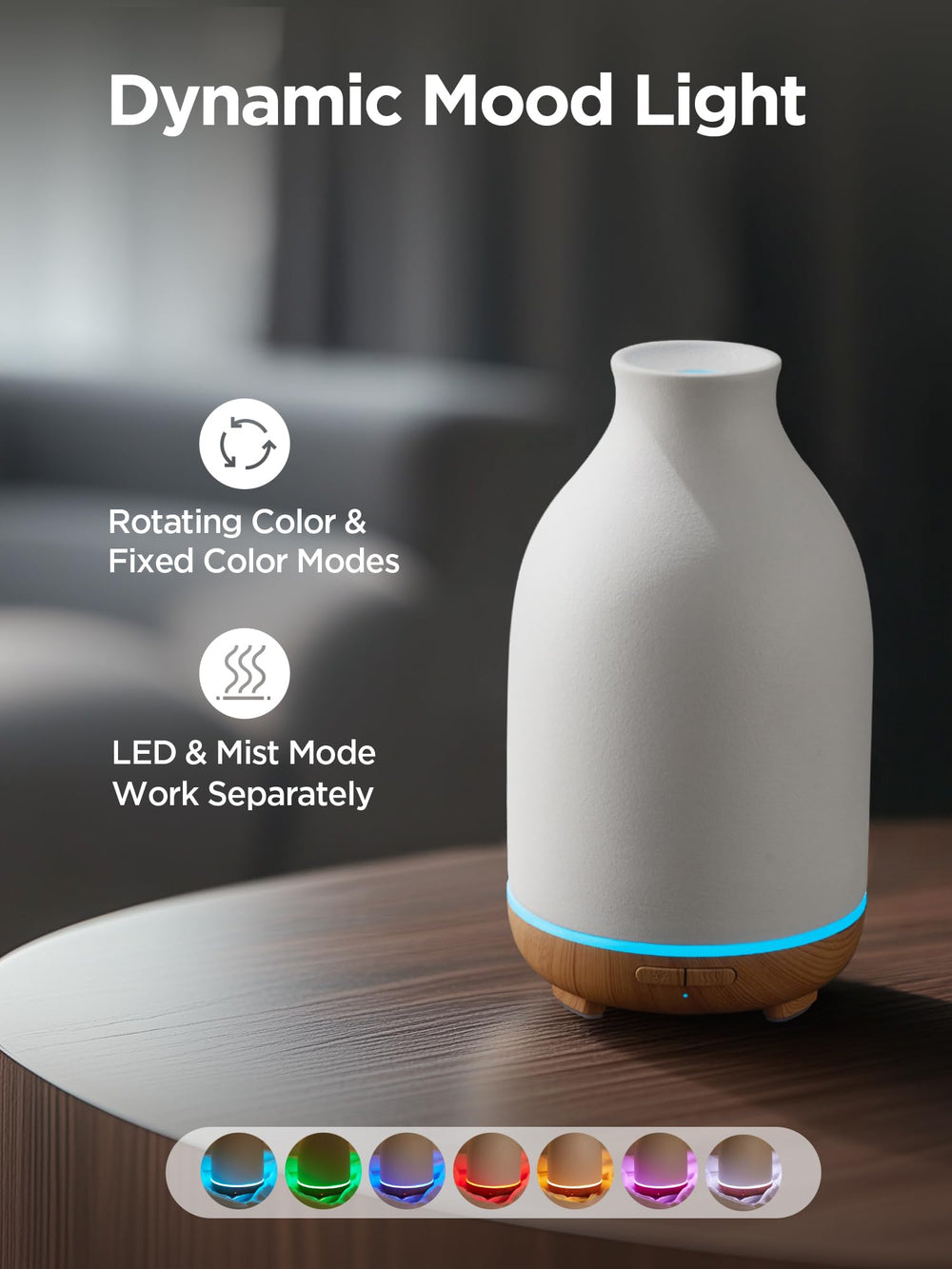 InnoGear handcrafted ceramic design adds elegant decor to rooms.
