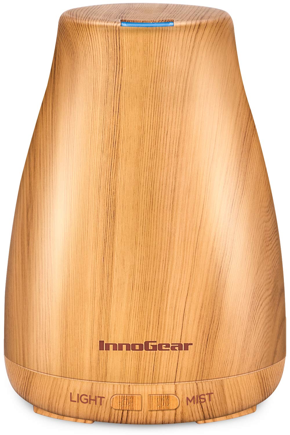 InnoGear essential oil diffuser front view, compact design fits small rooms.