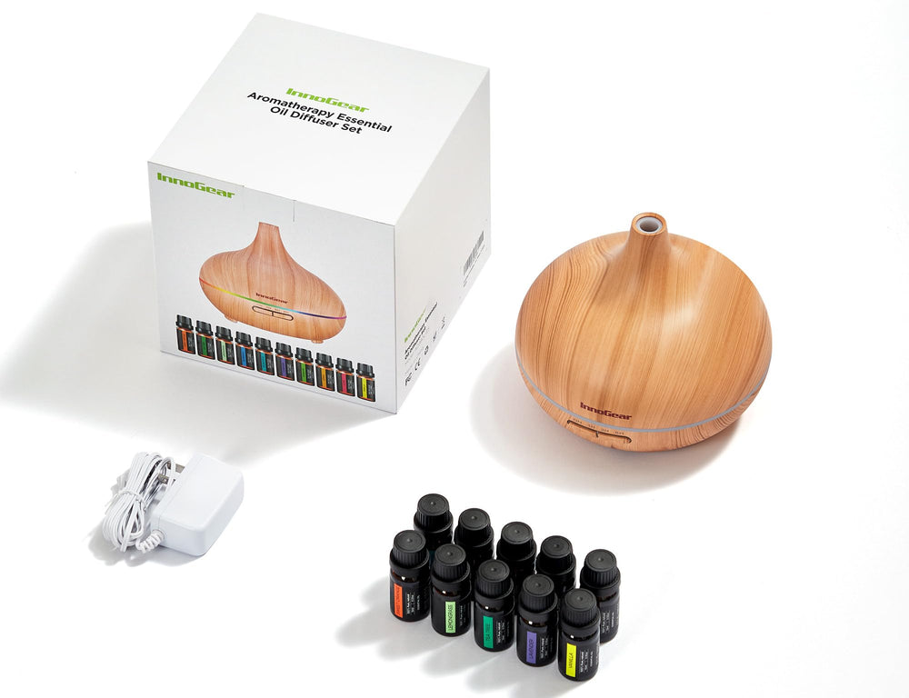 InnoGear essential oils set provides 10 pure scents for customization.