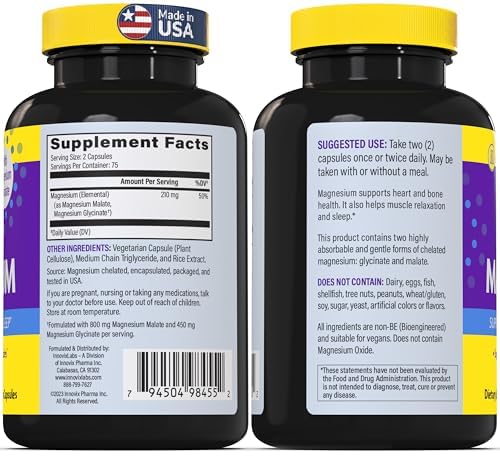 InnovixLabs Advanced Magnesium capsules with seal signify freshness for daily use