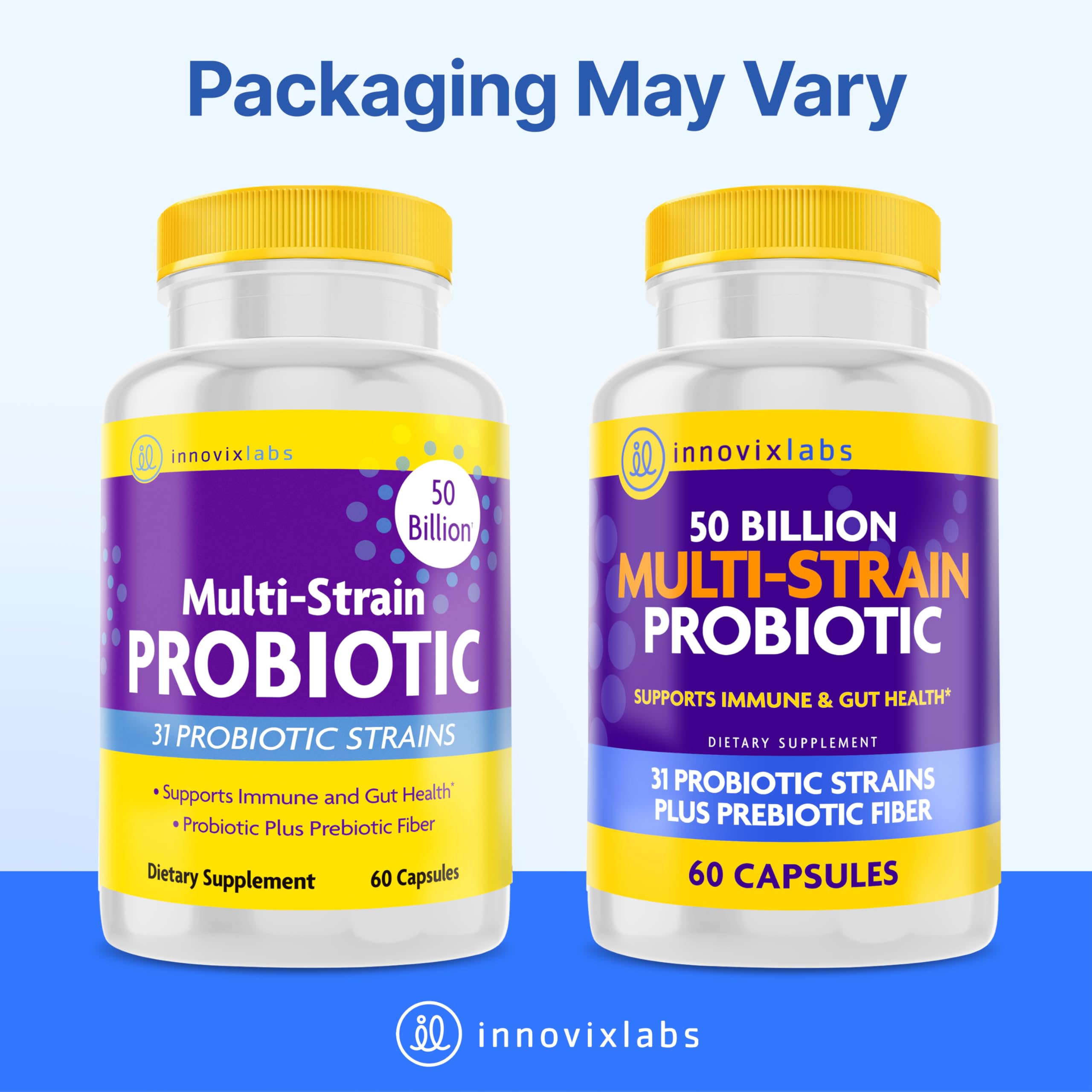 Lifestyle scene of a busy person using InnovixLabs probiotic daily.