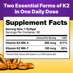 InnovixLabs K2 MK4 MK7 label close-up highlights essential forms