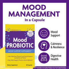 InnovixLabs Mood Probiotic capsules close-up highlighting convenient daily dose.