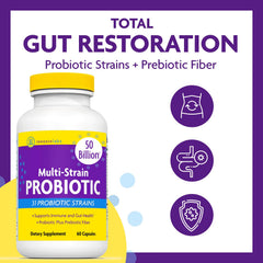 InnovixLabs probiotics for both women and men, 50B CFU for balanced digestion.