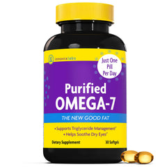 InnovixLabs Purified Omega 7 bottle pour showing clean presentation for daily use