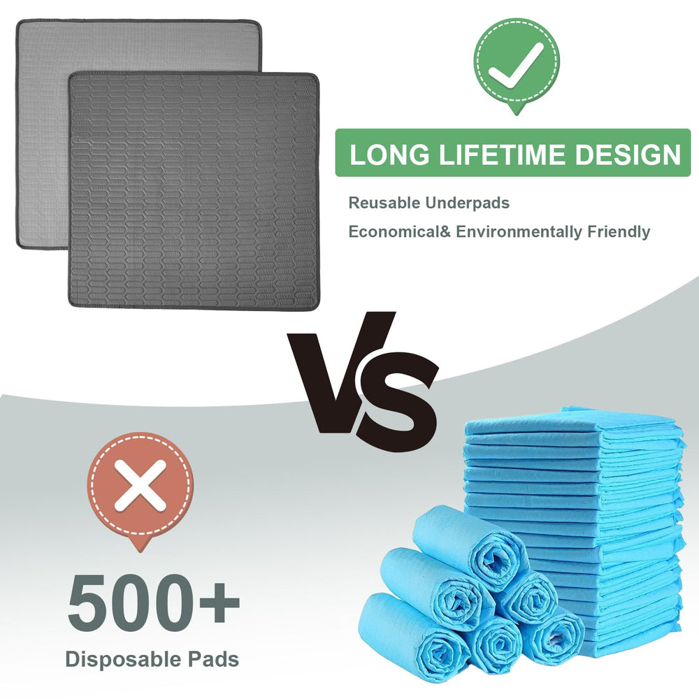 INOORO underpads suitable for adults, kids, seniors, and pets.