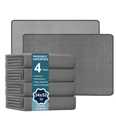 INOORO washable underpads top view showing a soft surface for skin comfort.