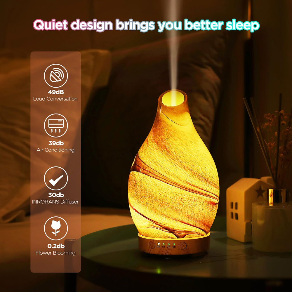 INRORNAS diffuser with 7-color LED lights for ambient mood