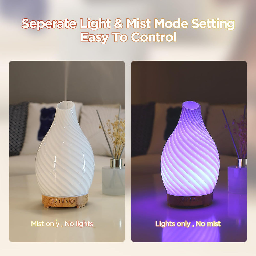 Inrorans diffuser creates a cozy room ambiance with scent and light.
