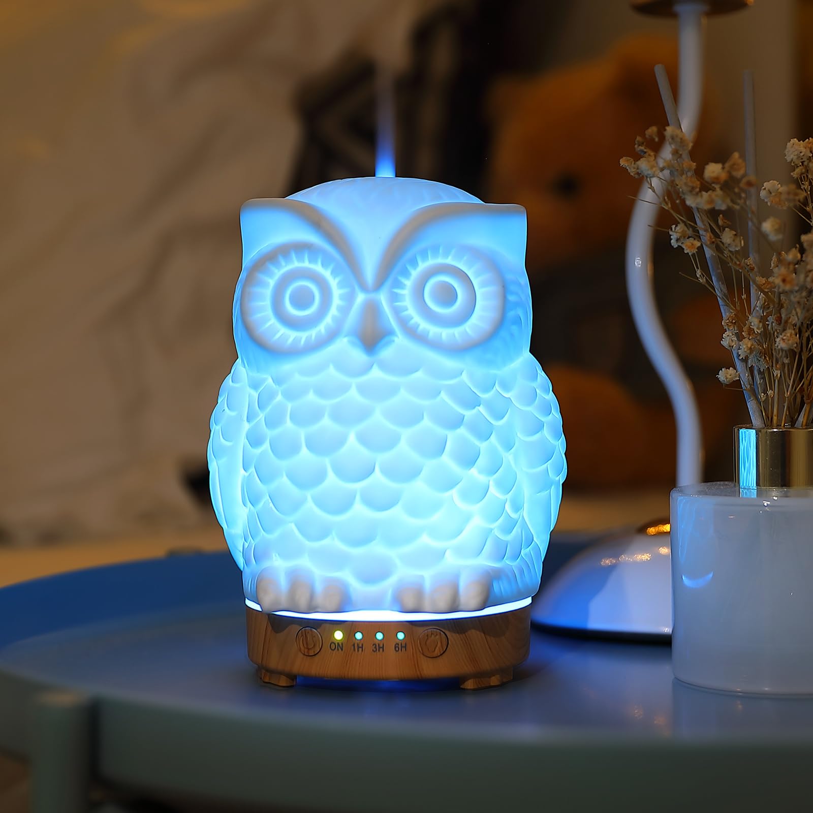 Inrorans Owl Diffuser 160ml capacity fits desks and small spaces