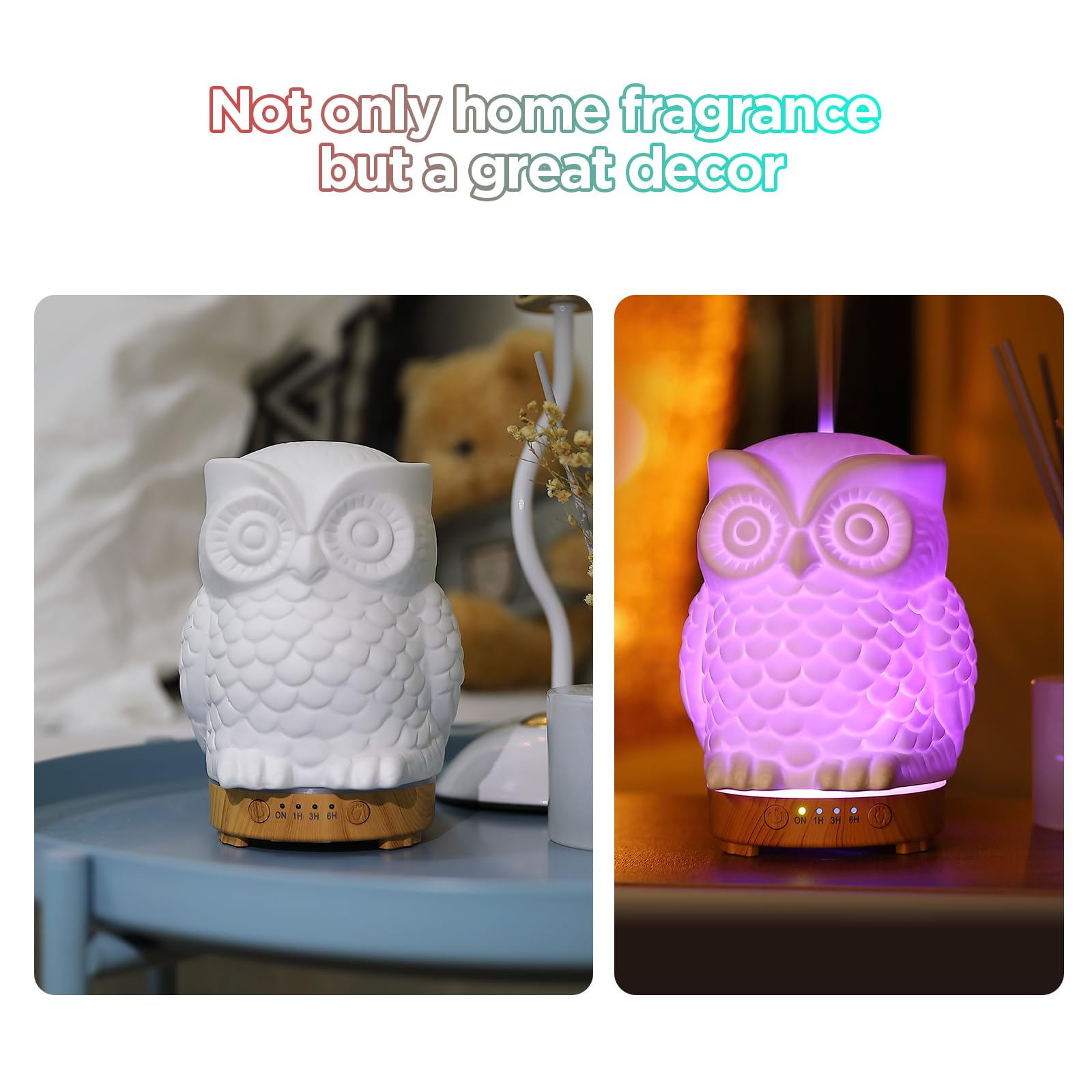 Inrorans Owl Diffuser BPA-free body supports safe scent experiences
