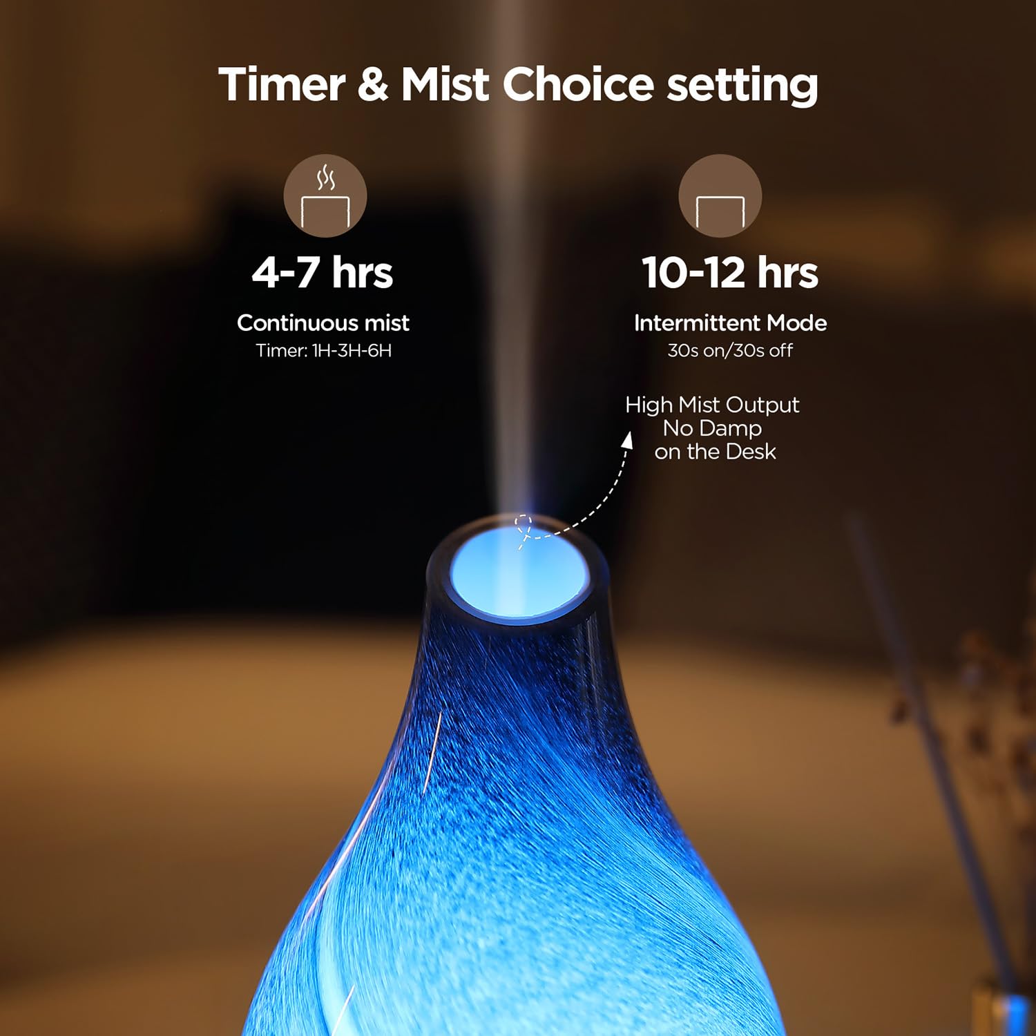 INRORANS Star River diffuser in a dim room highlighting ambient glow.