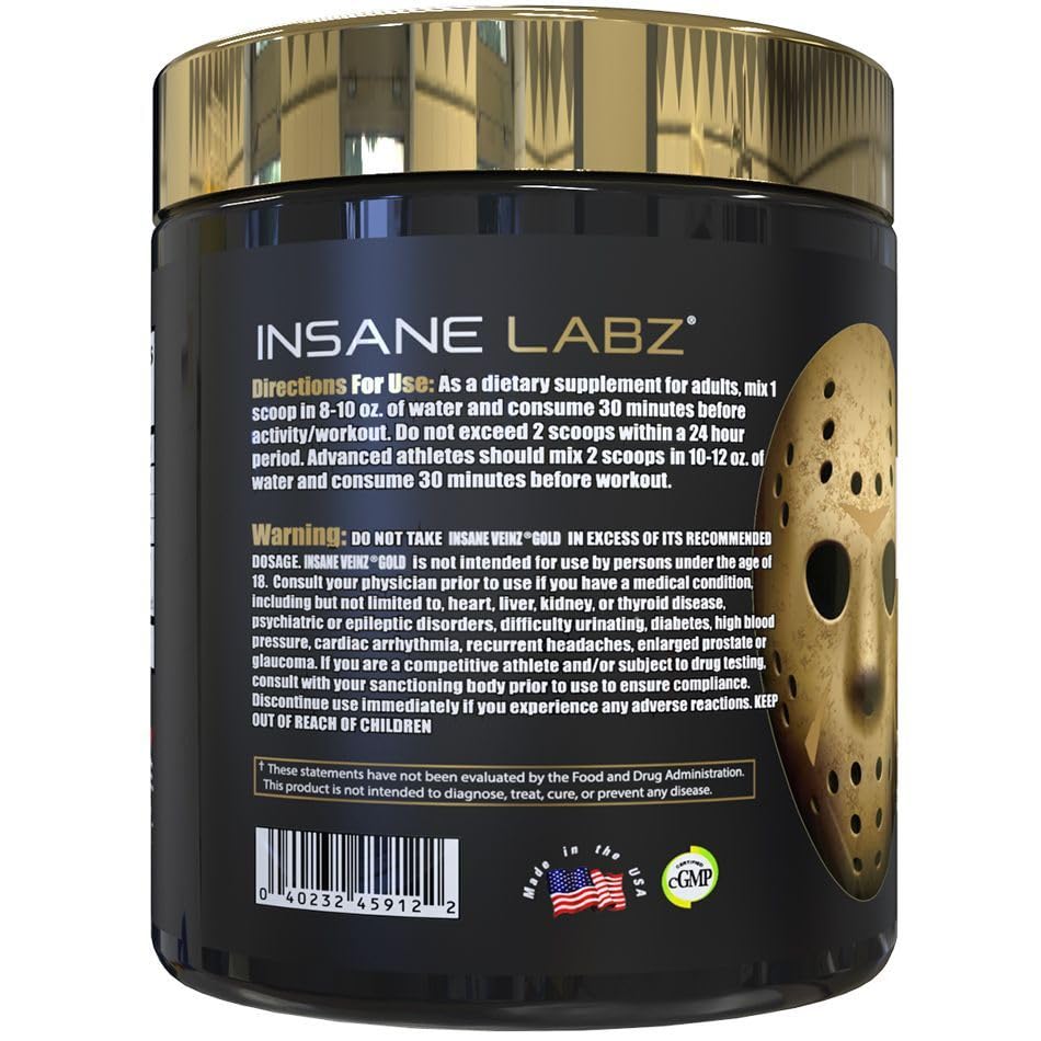 Insane Labz Psychotic Gold energy focus boost enhances training sessions.