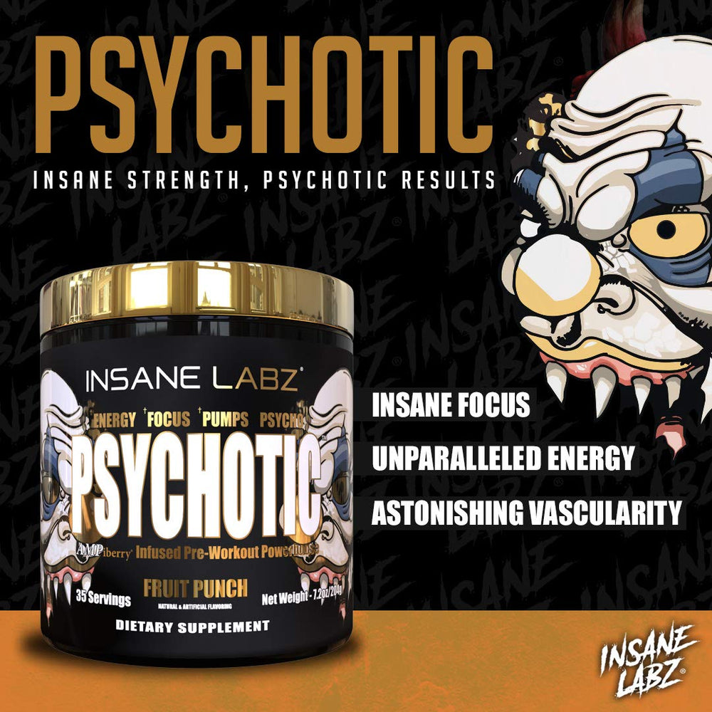 Insane Labz Psychotic Gold gummy texture close-up ideal for chewable energy.