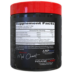 Insane Labz I am God pre-workout label close-up highlighting key ingredients.