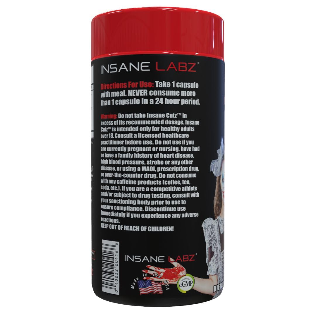 Insane Labz Insane Cutz capsules ready for daily use with appetite-supporting potential.
