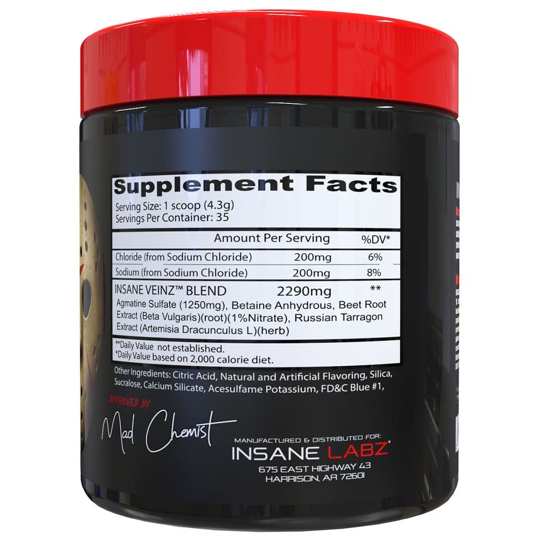 Insane Labz Insane Veinz bottle pour, convenient on-the-go NO boost without stimulants